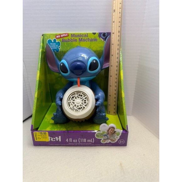 Disney Stitch Musical Bubble Machine No-Spill - Picture 2 of 4